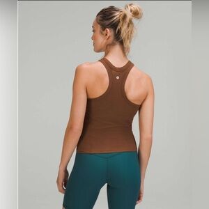 Lululemon Ribbed Nulu Racerback Yoga Tank Top 12 | Roasted Brown | Built-In Bra